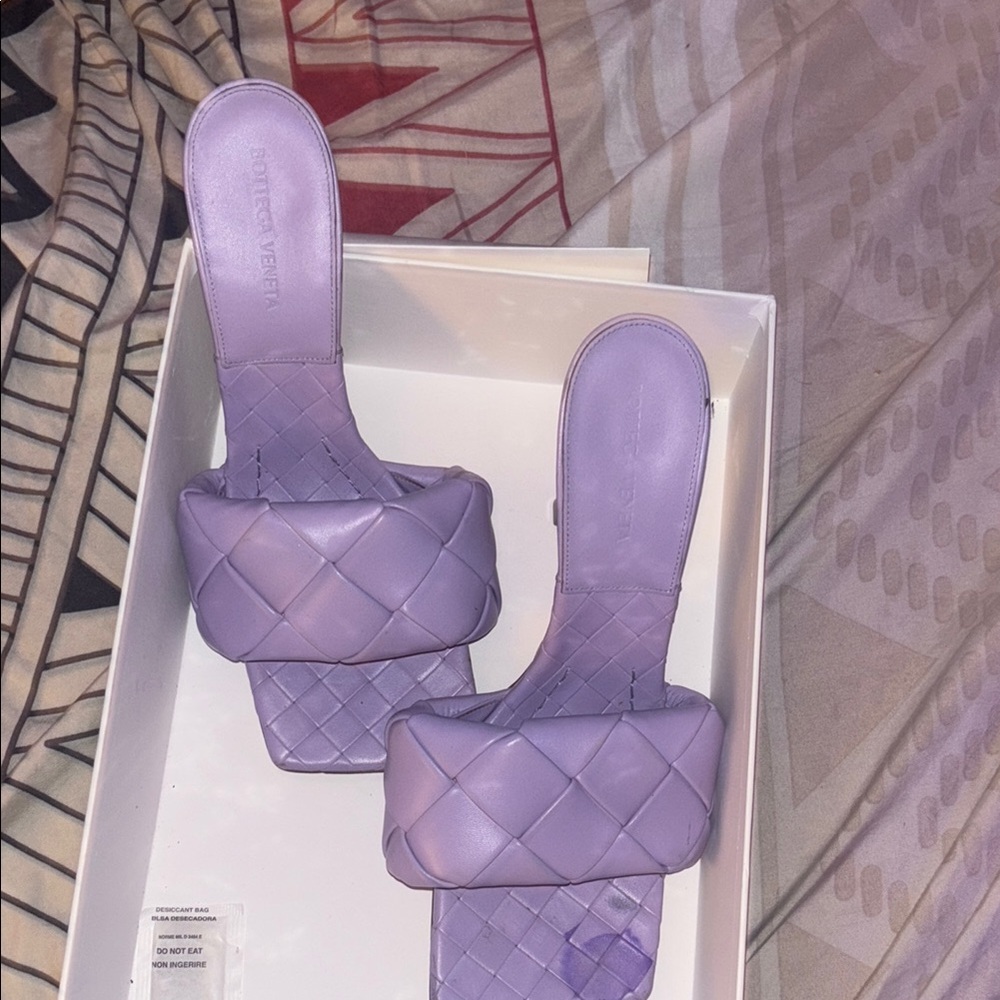 Bottega Veneta Women's Purple Quilted Sandals